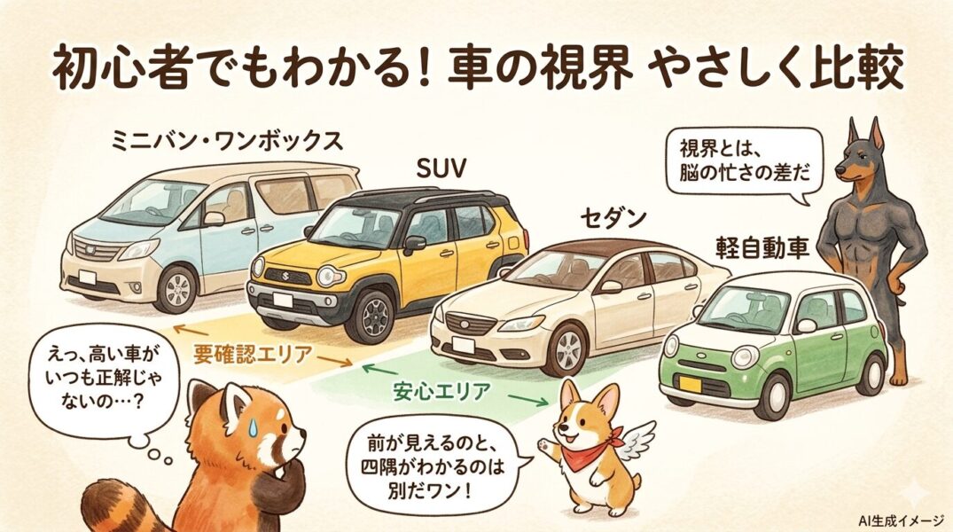 【2026最新】初心者向け・視界の広さ比較｜「背が高い車＝安心」という思い込みを卒業する完全ガイド