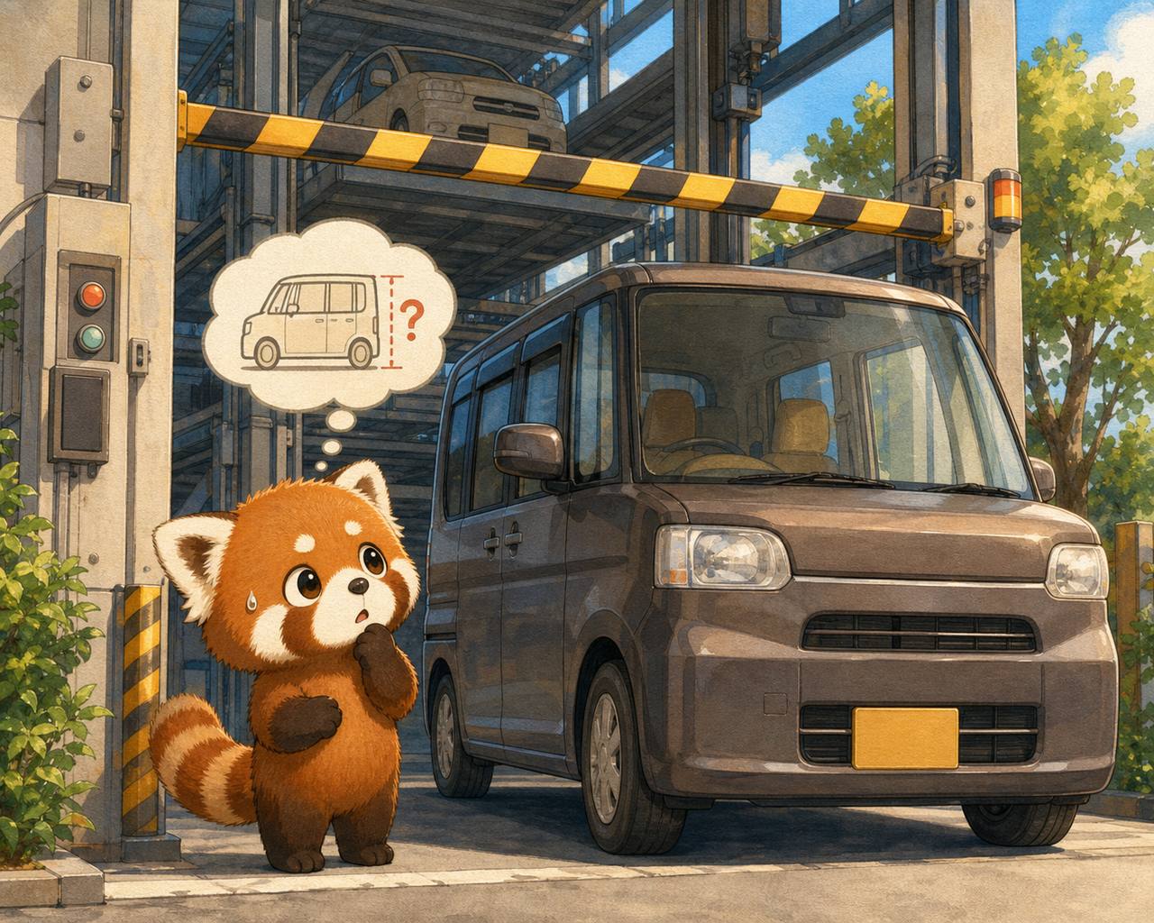 デリカD5 立体駐車場 高さ 入らない レッサーパンダ