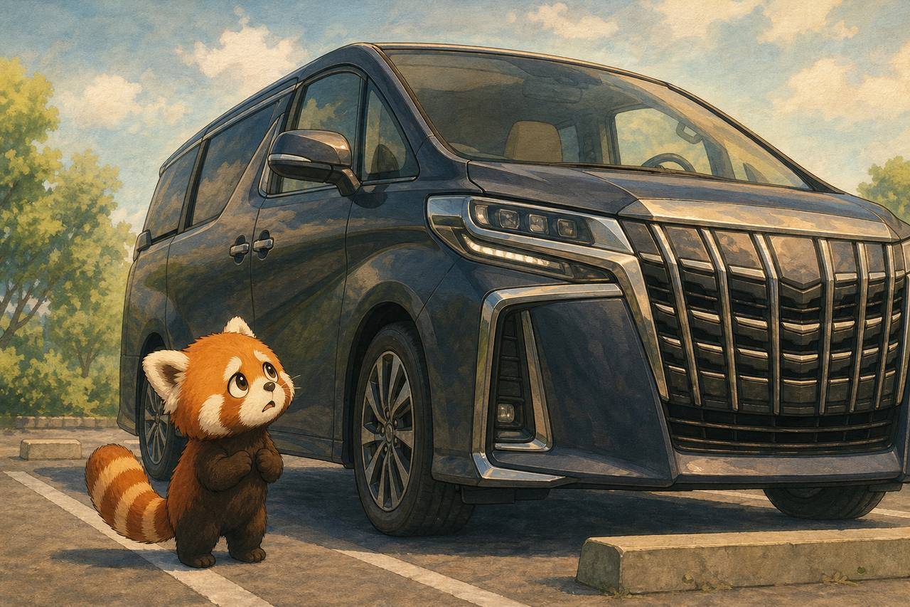 アルファード 初心者 運転 レッサーパンダ 駐車場